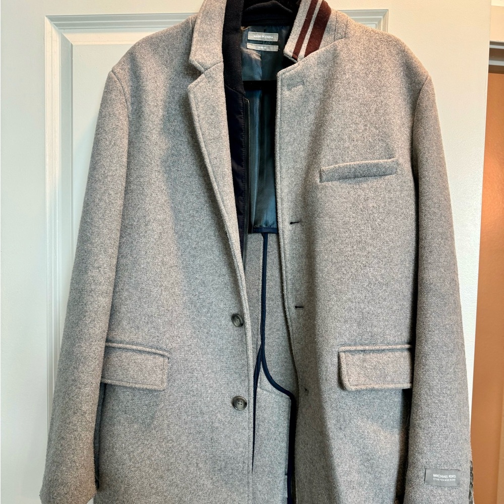 MICHAEL KORS Men’s Wool Blend Peacoat